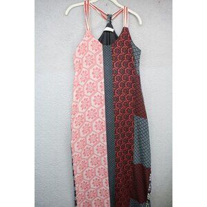 RD Style Maxi Chiffon Mixed Prints Braided Straps Dress-Size Medium-Whimsigoth